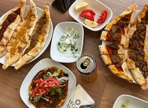 Part of what we ordered  at Vegan Masa in Istanbul