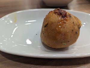 Stuffed ball at Vegan Masa in Istanbul