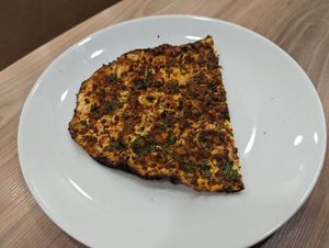 Lahmacun (half) at Vegan Masa in Istanbul