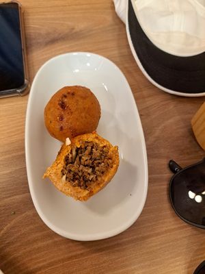 Vegan stuffed meatballs at Vegan Masa in Istanbul