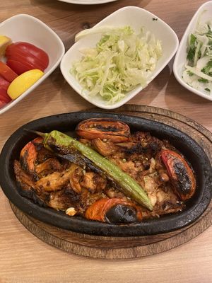Mushrooms in pot  at Vegan Masa in Istanbul