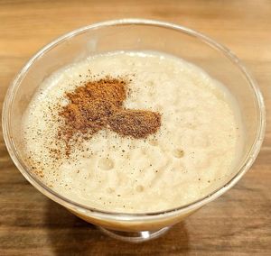 Rice pudding at Vegan Masa in Istanbul