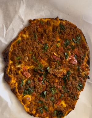 Lahmacun  at Vegan Masa in Istanbul