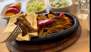 Oyster mushroom kebab   at Vegan Masa in Istanbul