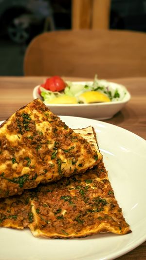 Lahmacun at Vegan Masa in Istanbul