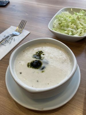 Yoghurt soup   at Vegan Masa in Istanbul