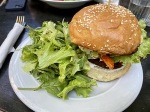 Quinoa Burger  at Simbio in Bucharest