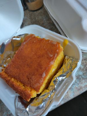 Corn bread at Imagine Vegan Cafe in Memphis