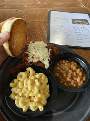 The Vegan Memphis Sandwich Platter - Baked beans salt beware.  Substitute with something else unless you want to eat salt😄 at Imagine Vegan Cafe in Memphis