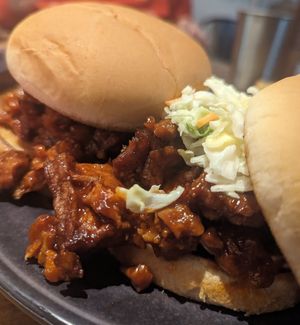 BBQ sandwich platter at Imagine Vegan Cafe in Memphis