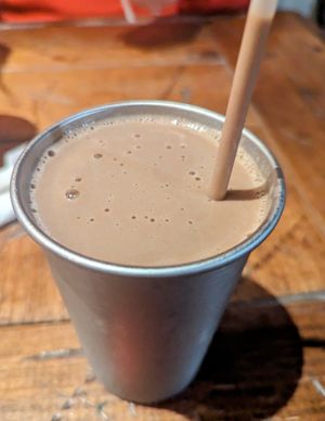 Chocolate shake at Imagine Vegan Cafe in Memphis