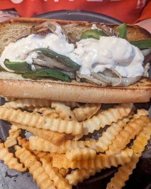 Chicken Philly sandwich at Imagine Vegan Cafe in Memphis