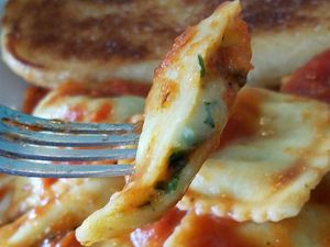 ravioli at Imagine Vegan Cafe in Memphis