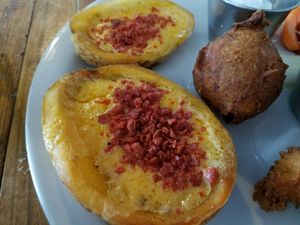 twice baked potato skins at Imagine Vegan Cafe in Memphis