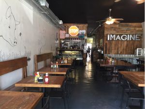 Interior at Imagine Vegan Cafe in Memphis