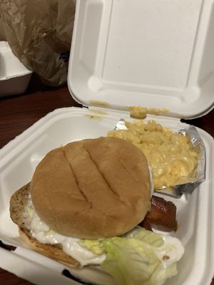 Chicken melt with Mac. at Imagine Vegan Cafe in Memphis