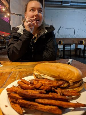 Gf approved sweet potato fries at Imagine Vegan Cafe in Memphis