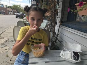 “Best Mac and cheese ever!” says the kid at Imagine Vegan Cafe in Memphis