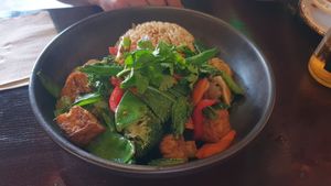 Lemongrass stirfry at Paradisescape in Brunswick