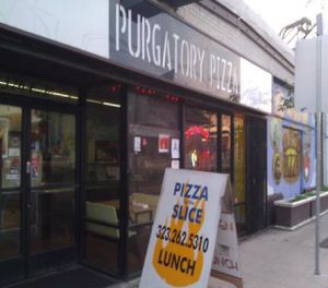 Outside view at Purgatory Pizza in Los Angeles