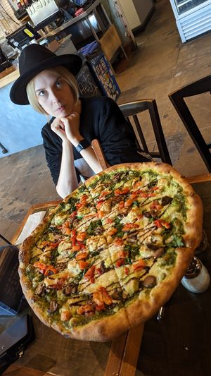 Vegan Sara  at Purgatory Pizza in Los Angeles