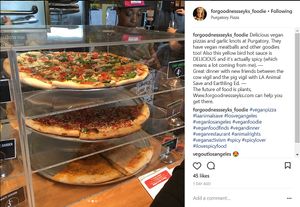 So many vegan pies! at Purgatory Pizza in Los Angeles