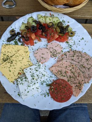 Vegan breakfast plate. Tasty but not very filling. at Vildan Café in Berlin