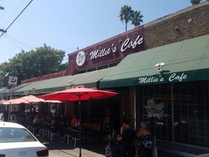 outside at Millie's Cafe in Los Angeles