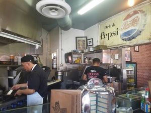 open kitchen  at Millie's Cafe in Los Angeles