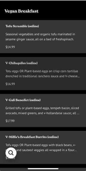   at Millie's Cafe in Los Angeles