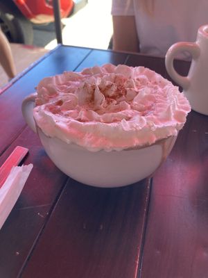 Vegan hot coco as our appetizer   at Millie's Cafe in Los Angeles