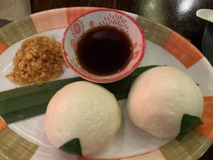 Mushroom bao buns  at Fonda Lo Que Hay in Panama City