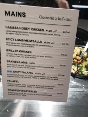 Cava menu 5  at CAVA in Cary