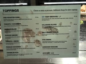 Cava menu 6  at CAVA in Cary