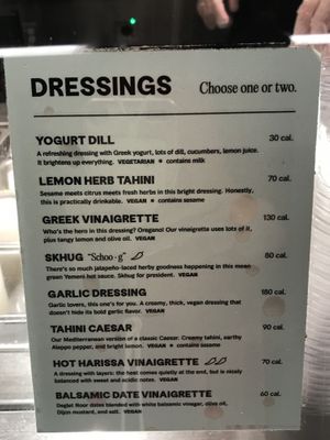 Cava menu 6  at CAVA in Cary