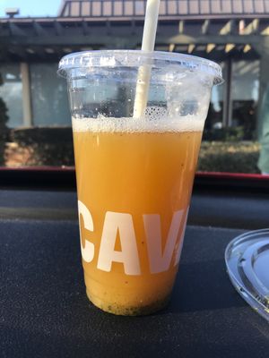 Pineapple mint apple drink  at CAVA in Cary