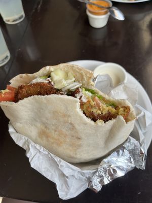Falafel pita pocket  at Mazah Mediterranean Eatery in Columbus