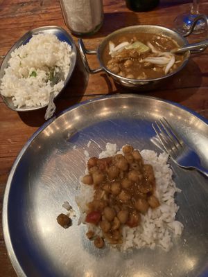 Channa Masala at Om Cafe in Bocas Del Toro