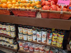 Canned goods at Fruiterie du Plateau in Montreal