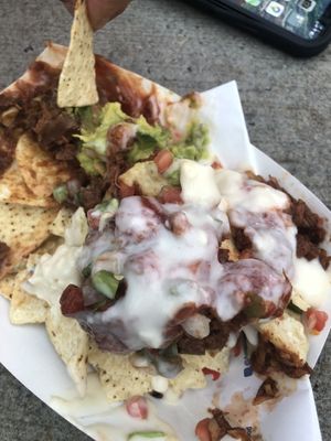 Nachos were delicious!!  at Vegan City - Citi Field in New York City