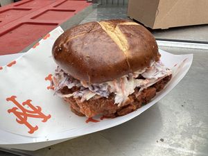 Pulled BBQ jackfruit  at Vegan City - Citi Field in New York City