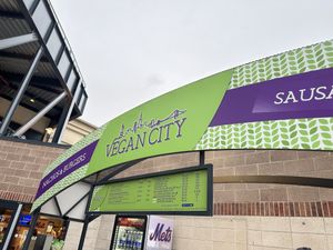 Signage  at Vegan City - Citi Field in New York City