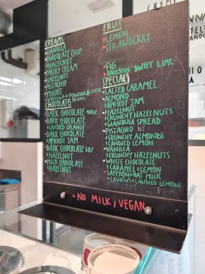 Ice-cream flavours! at Mara dei Boschi in Milan