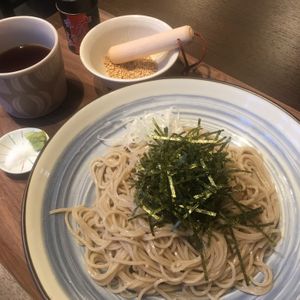 Plain soba set at Sobaful in Tokyo