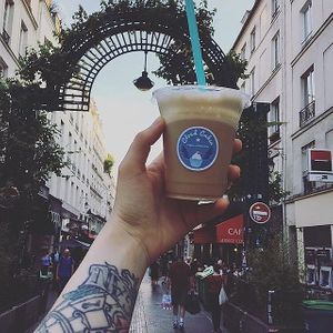 Iced latte ! at Cloud Cakes -  Notre Dame de Lorette in Paris