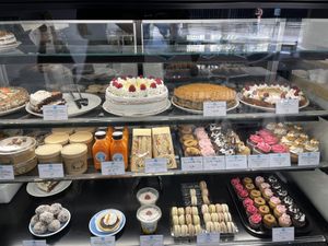 Selection of pastries  at Cloud Cakes -  Notre Dame de Lorette in Paris