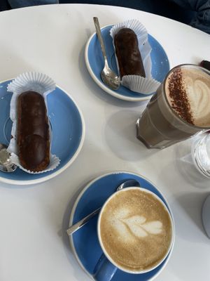 Coffee and Eclairs   at Cloud Cakes -  Notre Dame de Lorette in Paris