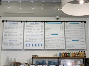 Menu with Prices at Cloud Cakes -  Notre Dame de Lorette in Paris