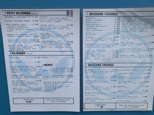 Menu  at Cloud Cakes -  Notre Dame de Lorette in Paris