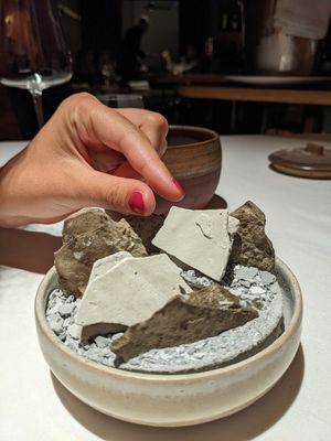 Le GR60: meringue et pâte de dattes!! at Reflet d'Obione in Montpellier